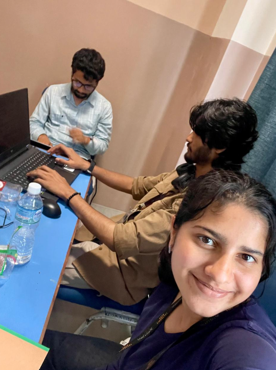 Team hacking during the competition